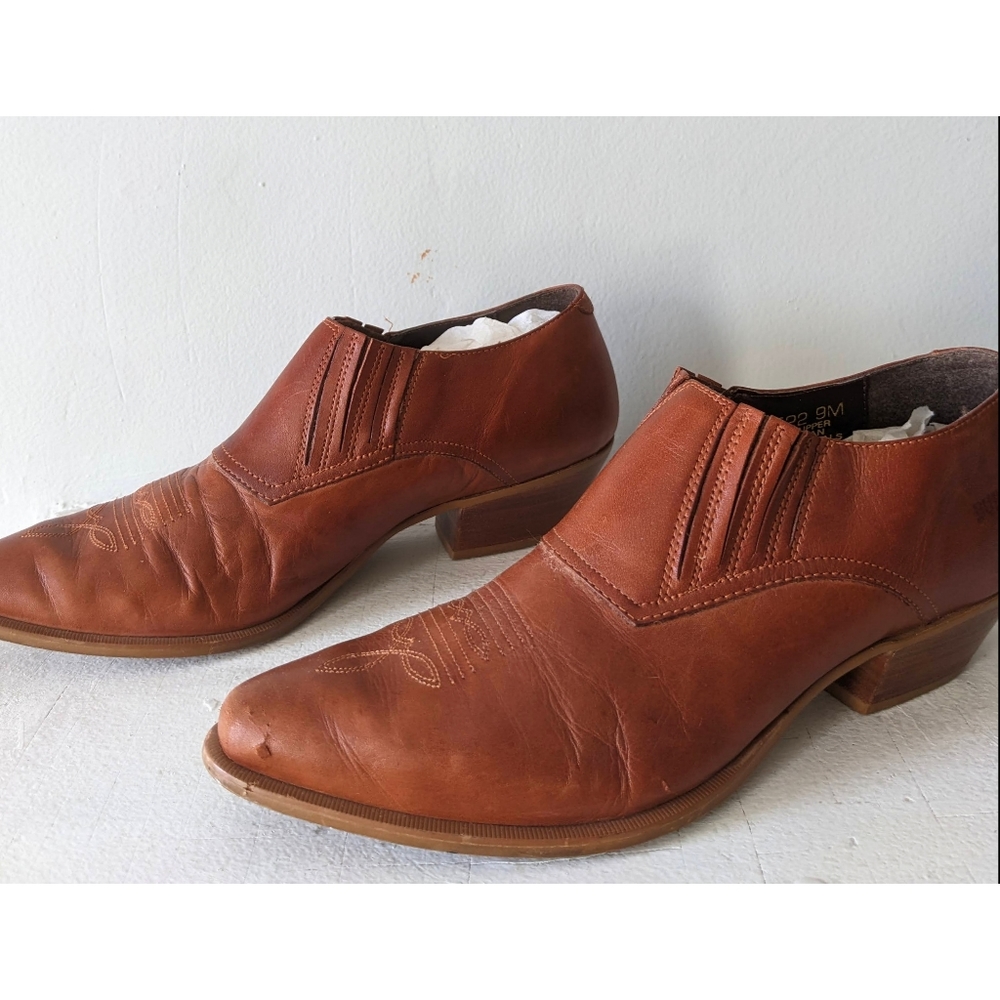 Durango Western Brown Leather Ankle Bootie